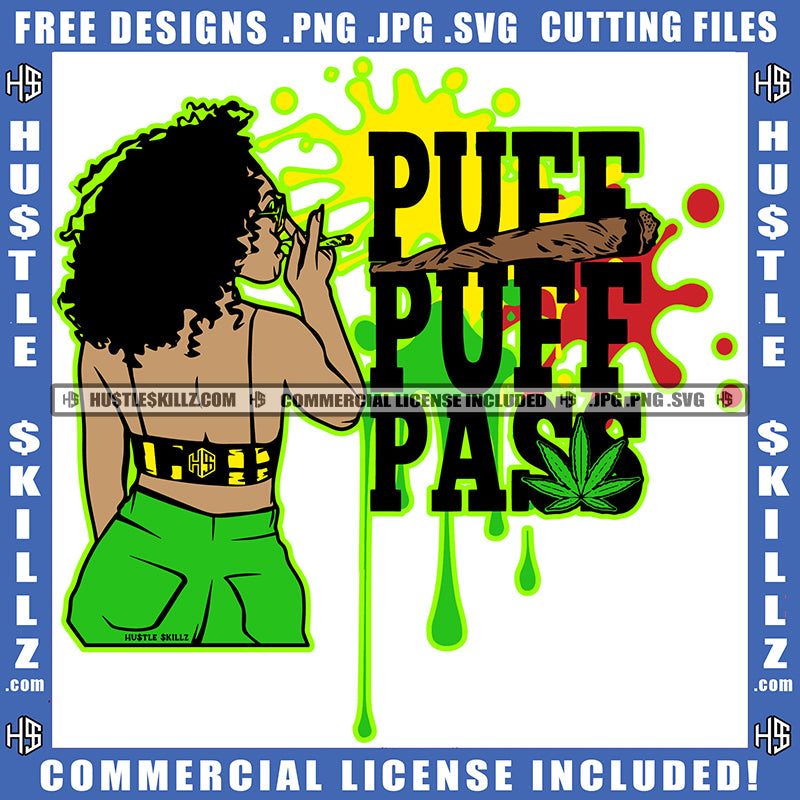 Puff Puff Pass and Chill Stock Illustration