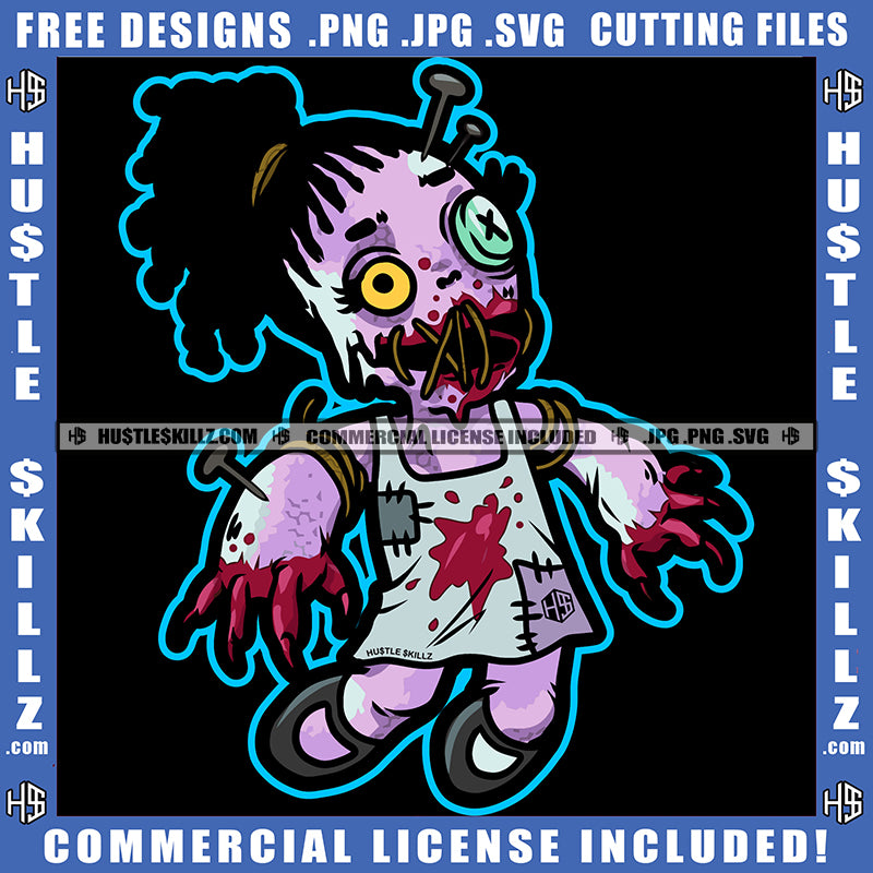 Scary Zombie Face PNG & SVG Design For T-Shirts