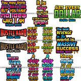 Free Bundle Hustle Quotes Bundle Hu$tle $killz Grind Hustler Designs For Commercial Use SVG PNG JPG Cut Cutting