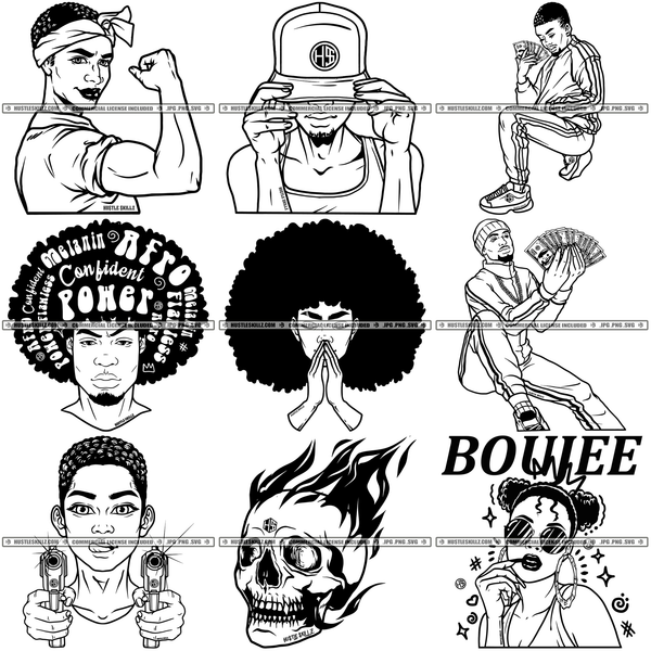 Free Bundle Hu$tle $killz Designs For Products SVG PNG JPG Cut Cutting Cricut Silhouette