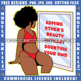 Admire Other's Beauty Without Doubting Your Own Savage Life Positive Quotes Woman Motivational Phrases Logo Hustle Skillz SVG PNG JPG Vector Cut Files Silhouette Cricut