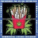 Weed Leaf Smoking High Green Yellow Red Rasta Plants Leaves Leaf Joint Blunt Smoke Grind Cannabis Smoking Blunt Marijuana Weed leaf Logo Hustle Skillz SVG PNG JPG Vector Cut Files Silhouette Cricut