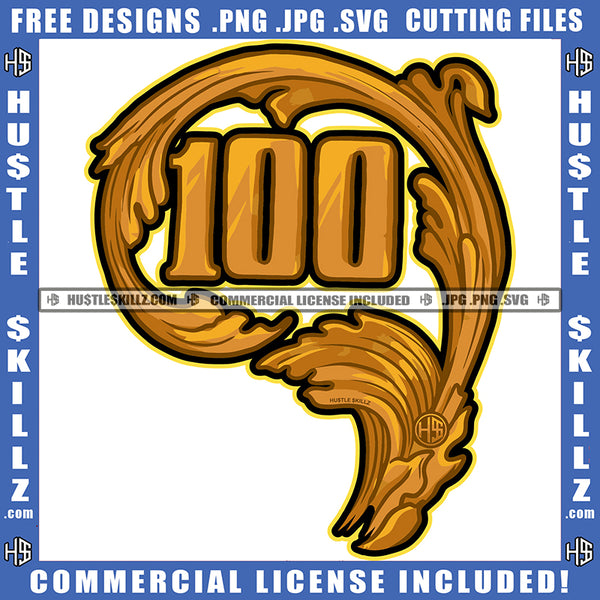 100 Dollar Bill Money Cash Dinero Hustling Hustler Logo Hustle Skillz SVG PNG JPG Vector Cut Files Silhouette Cricut