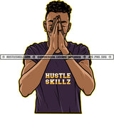Black Man Praying God Prayers Pray Logo Hustle Skillz SVG PNG JPG Vector Cut  Files Silhouette Cricut