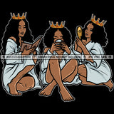 Successful Melanin Queens Girls Love Support Best Friends Buddies Sisters Sistas Woman Together Queen Crown Logo Hustle Skillz SVG PNG JPG Vector Cut  Files Silhouette Cricut