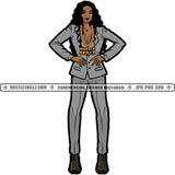 Boss Lady Classy Outfit Suit Business Woman Logo Hustle Skillz SVG PNG JPG Vector Cut  Files Silhouette Cricut