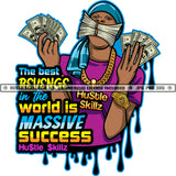 The Best Revenge Is Massive Success Savage Quotes Hustle Skillz SVG PNG JPG Vector Cutting Files Silhouette Cricut