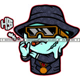 Gangster Ice-cream Man Scarface Smoking Cigar Snowman Hustle Skillz SVG PNG JPG Vector Cutting Files Silhouette Cricut