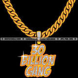 30 Billion Diamond Charm Gemstone Gold Chain Luxury Jewelry Golden Necklace Jewel Logo Hustle Skillz SVG PNG JPG Vector Cut Files Silhouette Cricut