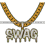 Swag Diamond Charm Gemstone Gold Chain Luxury Wealth Jewelry Golden Necklace Jewel Logo Hustle Skillz SVG PNG JPG Vector Cut Files Silhouette Cricut