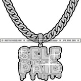 Self Paid Diamond Charm Gemstone Chain Luxury Wealth Jewelry Silver Necklace Jewel Logo Hustle Skillz SVG PNG JPG Vector Cut Files Silhouette Cricut