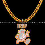 Gold Chain Link Necklace Trap Charm Pendant Diamond Illustration  Design Expensive Jewelry Rich Bling Money Bag Running Cash Dollar Sign Logo Hustle Skillz SVG PNG JPG Vector Cut Files Silhouette Cricut