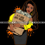 0 Luck 100% Hustle Lola Melanin Carrying Bags With Money Logo Hustle Skillz SVG PNG JPG Vector Cut  Files Silhouette Cricut