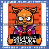 Gangster Cat Evil Eyes Suit Hollywood Florida Jail Hustle Skillz 5R54JK4 Logo Hustle Skillz SVG PNG JPG Vector Cut Files Silhouette Cricut