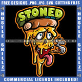 High Life Stoned Pizza Drunk Red Eyes Smoking Happy Herbs Hemp Organic Cigar Cannabis Blunt Marijuana Logo Hustle Skillz SVG PNG JPG Vector Cut Files Silhouette Cricut