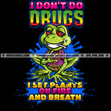 I Don't Do Drugs Green Frog Smoking Cannabis Smoking Blunt Marijuana Weed leaf  Cigarette Blunt Stick Grass High Chain Grind Logo Hustle Skillz SVG PNG JPG Vector Cut Files Silhouette Cricut