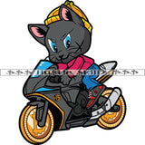 Cat Riding Sport Bike Bitcoin Wheel's Scar Face Gangster Money Cash Hustle Skillz Dope Hustler Hustling Designs For Products SVG PNG JPG EPS Cut Cutting