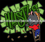 Cat Painting Graffiti Hustle Coins Falling Down Money Cash Hustle Skillz Dope Hustler Hustling Designs For Products SVG PNG JPG EPS Cut Cutting