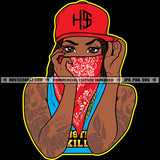 Gangster Lola Facemask Bandana Baseball Hat Tattoo Hustler Grind Hustle Skillz SVG PNG JPG Silhouette Cricut Cut Files