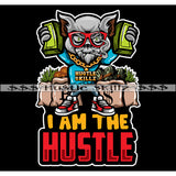 I'm The Hustler Money Bags Weed Cannabis Bags Gangster Cat Smoking Cigar Join Grind Grinding Hustle Skillz Dope Hustler Hustling Designs For Products SVG PNG JPG EPS Cut Cutting