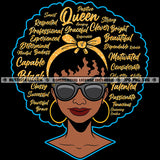 Afro Woman Life Quotes Queen Gorgeous African American Melanin Popping Black Girl Magic Afro Logo Hustle Skillz SVG PNG JPG Vector Cut Files Silhouette Cricut