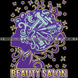 Beauty Salon Fashion Equipment Care Style Professional Haircut Logo Hustle Skillz SVG PNG JPG Vector Cut Files Silhouette Cricut