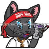 Dope Boy Drinking Purple Drink Smoking Blunt Drug Addiction Money Cash Hustle Skillz Dope Hustler Hustling Designs For Products SVG PNG JPG EPS Cut Cutting