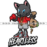 Heartless Cat Money Cash Coin No Heart Hustle Skillz Dope Hustler Hustling Designs For Products SVG PNG JPG EPS Cut Cutting