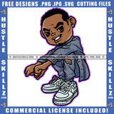 Cartoon Character Man Evil Eyes Grind Hustler Matching Outfit Logo Hustle Skillz SVG PNG JPG Vector Cut Files Silhouette Cricut