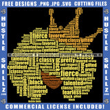 Text Design Woman Queen Hair Style Logo Hustle Skillz SVG PNG JPG Vector Cut Files Silhouette Cricut