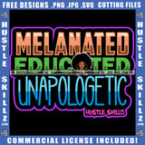 Melanated Educated Unapologetic Black Woman Big Afro Praying In Color Queen Logo Hustle Skillz SVG PNG JPG Vector Cut Files Silhouette Cricut