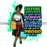 Define Success On Your Terms Life Quotes Melanin Woman Logo Hustle Skillz SVG PNG JPG Vector Cut  Files Silhouette Cricut