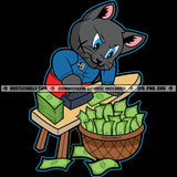 Scarface Gangster Cat Ironing Money Cash Hustler Grind Logo Hustle Skillz SVG PNG JPG Vector Cut  Files Silhouette Cricut