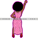 Black Girl Magic African American Lady Woman Fit Figure Matching Outfit Afro Puff Hairstyle Logo Hustle Skillz SVG PNG JPG Vector Cut Files Silhouette Cricut