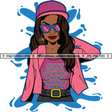 Show Up Everyday As The Most Powerful Version Of Yourself Quotes Melanin Woman Sunglass Cap Motivation Logo Hustle Skillz SVG PNG JPG Vector Cut Files Silhouette Cricut