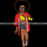 Lola Melanin Woman Big Shirt Jersey Cellphone Afro hair Logo Hustle Skillz SVG PNG JPG Vector Cutting Files Silhouette Cricut