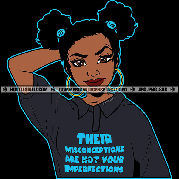 Their Misconception Are Not Your Imperfection Positive Quotes Lola Logo Hustle Skillz SVG PNG JPG Vector Cut  Files Silhouette Cricut