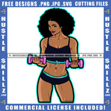 Mama Fitness Woman Silhouette Lift Dumbbells' Workout Gym Arms Exercise Graphic Grind Logo Hustle Skillz SVG PNG JPG Vector Cut Files Silhouette Cricut