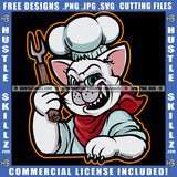 Gangster Scarface Heartless Cat Holding Nut Tool Grind Logo Hustle Skillz SVG PNG JPG Vector Cut Files Silhouette Cricut