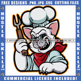 Gangster Scarface Heartless Cat Holding Nut Tool Grind Logo Hustle Skillz SVG PNG JPG Vector Cut Files Silhouette Cricut