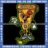 Pizza Smoking Cigarette Joint Blunt Illustration High Logo Smoke Organic New High Cannabis Smoking Blunt Marijuana Weed leaf Logo Hustle Skillz SVG PNG JPG Vector Cut Files Silhouette Cricut