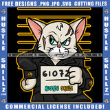 Cat Head Face Feline Sewn Patched Eyes Stitches Icon Graphic Grind Hustler Logo Hustle Skillz SVG PNG JPG Vector Cut Files Silhouette Cricut