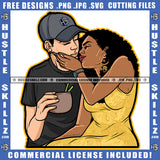 Afro Black Couple Relationship Goals Soulmates Lovely Team Blessed Life True Love Logo Hustle Skillz SVG PNG JPG Vector Cut Files Silhouette Cricut