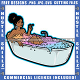 Bath Tub Full Smoking Cannabis Smoking Blunt Marijuana Weed leaf Logo Hustle Skillz SVG PNG JPG Vector Cut Files Silhouette Cricut