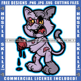 Gangster Cat Dripping Shades Cartoon Icon Grind Hustling Logo Hustle Skillz SVG PNG JPG Vector Cut Files Silhouette Cricut