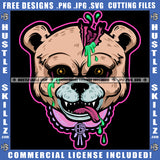 Dog Dripping Psychedelic Art Graffiti Grind Hustler Logo Hustle Skillz SVG PNG JPG Vector Cut Files Silhouette Cricut