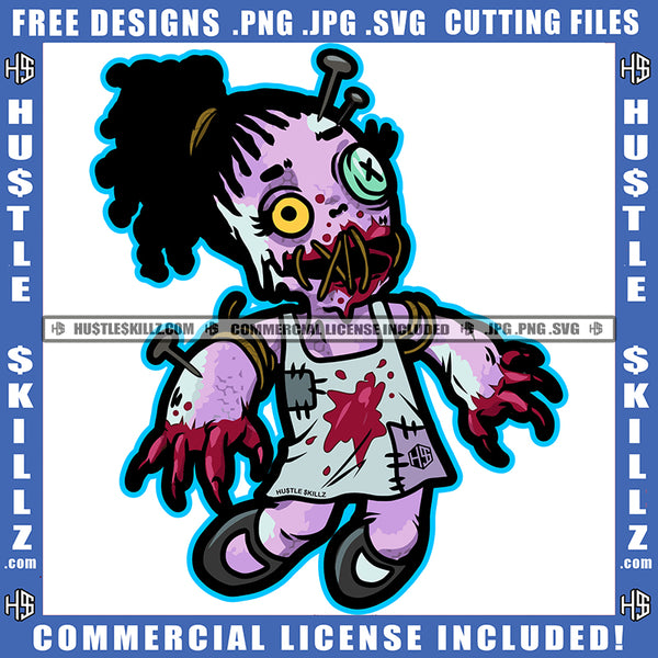 Zombie Character Scary Evil Dripping Psychedelic Art Graffiti Grind Hustler Logo Hustle Skillz SVG PNG JPG Vector Cut Files Silhouette Cricut