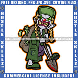 Zombie Character Scary Evil Gangster Dripping Psychedelic Art Graffiti Grind Hustler Logo Hustle Skillz SVG PNG JPG Vector Cut Files Silhouette Cricut