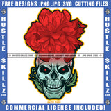 Skull Head Skeleton Gangster Savage Life Logo Hustle Skillz SVG PNG JPG Vector Cut Files Silhouette Cricut