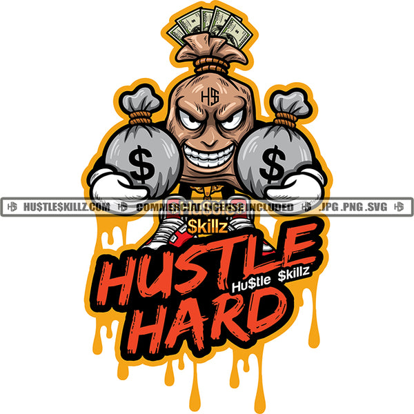 Hustle Hard Savage Quotes Hustle Skillz SVG PNG JPG Vector Cutting Files Silhouette Cricut